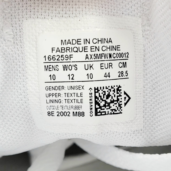 Converse CTAS OX 'Flames' Black/Enamel Red Men's 10/Women's 12 - Picture 6 of 6